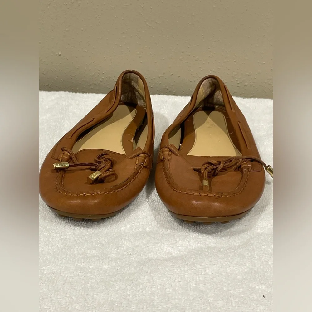 Michael Kors Genuine Leather Loafers In Camel Color Size‎ 7.5